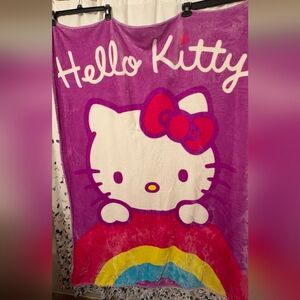 Hello Kitty Pink and White Blanket